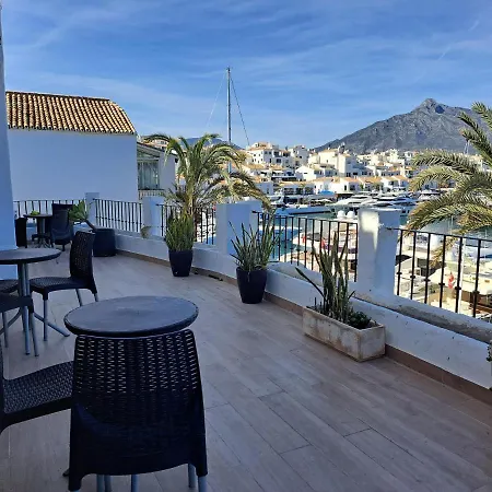 Private Rear With Bathroom In Large Penthouse Front Line Puerto Banus. Bar, Sporting Events Tv, Huge Terrace With Jacuzzis, Sauna On Premises.