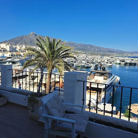 Private Rear With Bathroom In Large Penthouse Front Line Puerto Banus. Bar, Sporting Events Tv, Huge Terrace With Jacuzzis, Sauna On Premises.